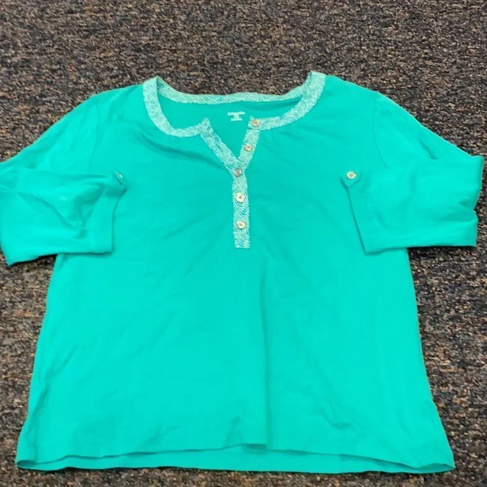 St. John’s Bay Green Top sz. L petite